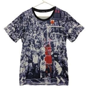 Jordans Last Shot Shirt Mens Medium Winita Basketball Double sided Crew neck